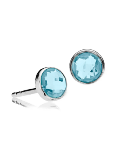 Izabel Camille ørestikker i sølv, med aqua kvarts. *Prima Donna serien