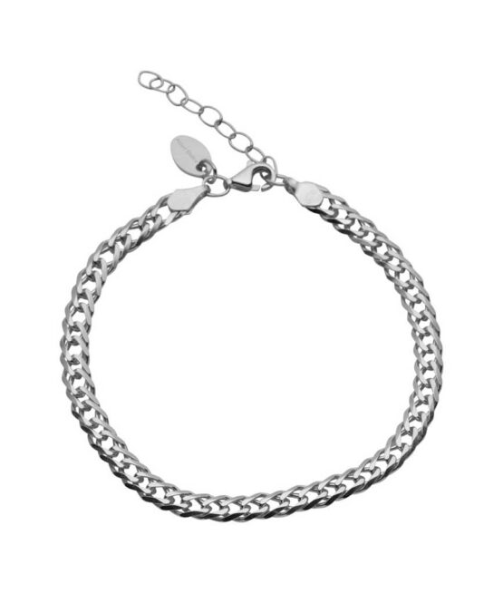 Aqua Dulce – Momse – 3408 – Armbånd i sølv med bismark mønster. Længde: 17+3cm