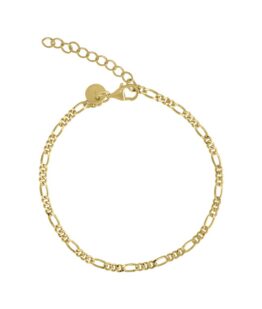 Aqua Dulce – Figaro – 3111 – Armbånd i 14kt. forgyldt sølv af figarokæde. Mål: 17+3cm.