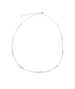 Halskæde i sølv med små Rhumba vedhæng.