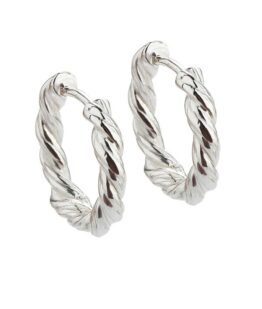 Aqua Dulce Curly Hoop Medium - 5315 – Creoler i sølv med klik lås. Mål: 18mm.